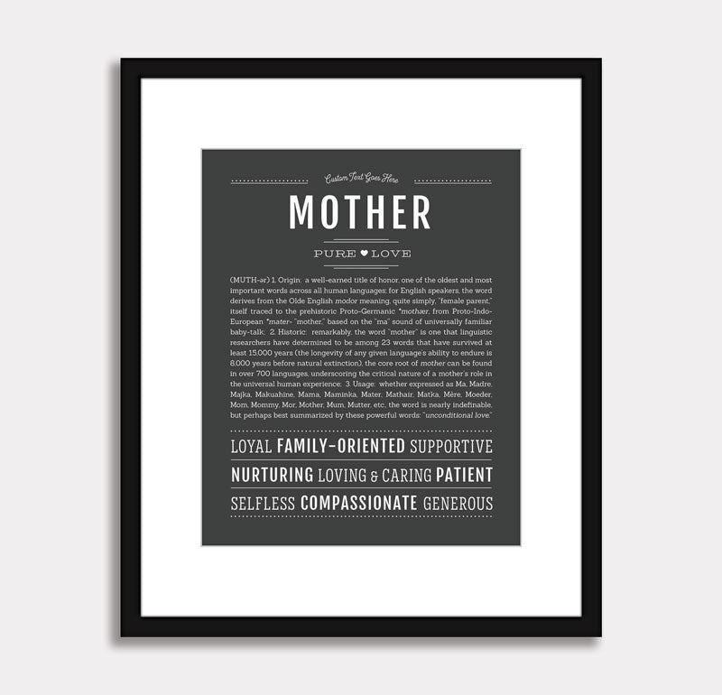 Frame Options | Charcoal Gray | Black Frame, Matted