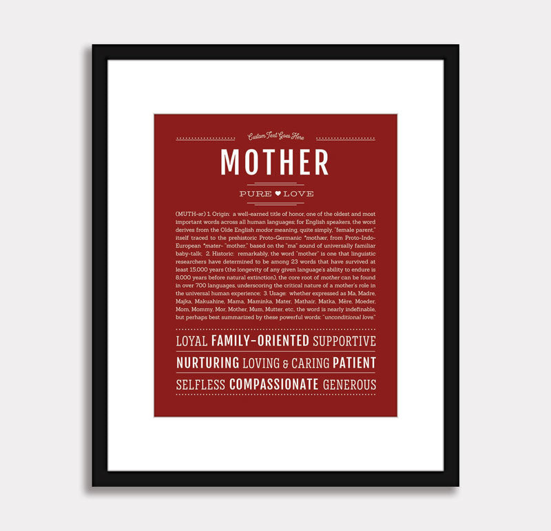 Frame Options | Orange | Black Frame, Matted