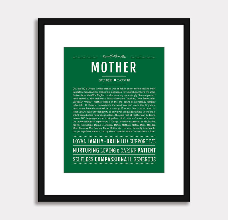 Frame Options | Light Green | Black Frame, Matted