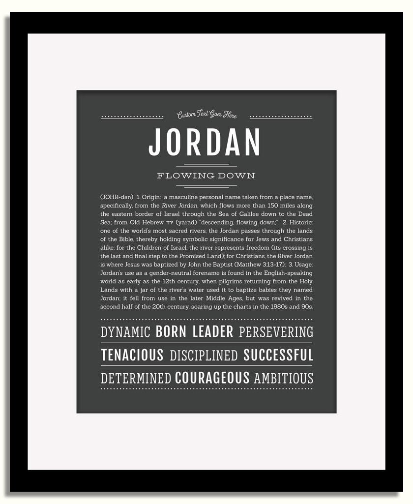 Frame Options | Charcoal Gray | Black Frame, Matted