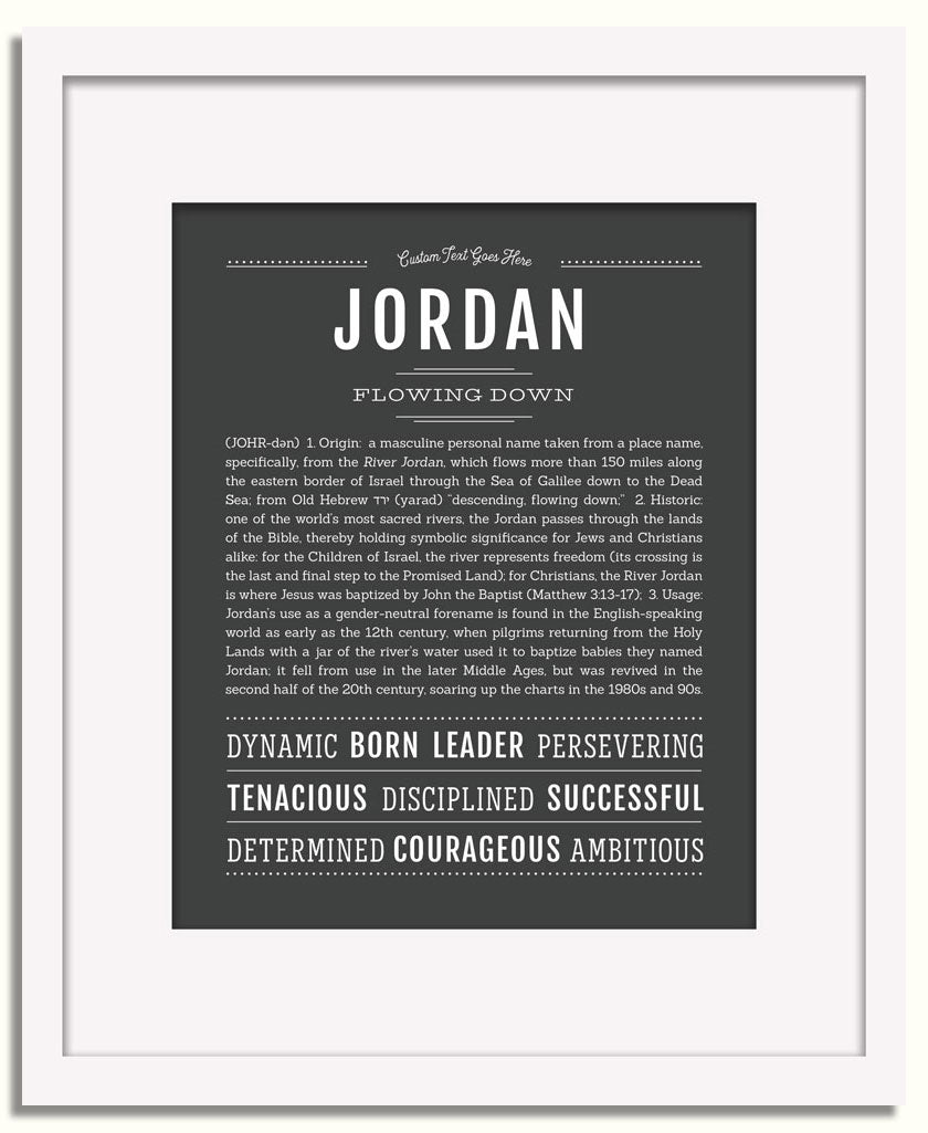 Frame Options | Charcoal Gray | White Frame, Matted