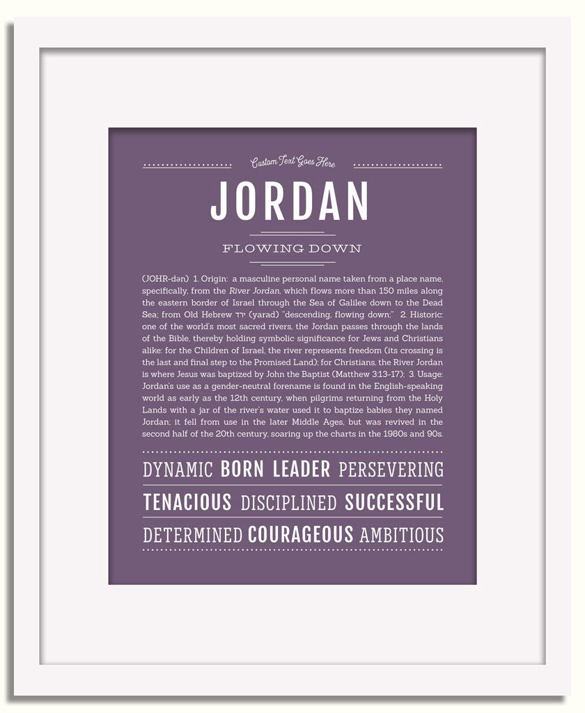 Frame Options | Deep Purple | White Frame, Matted