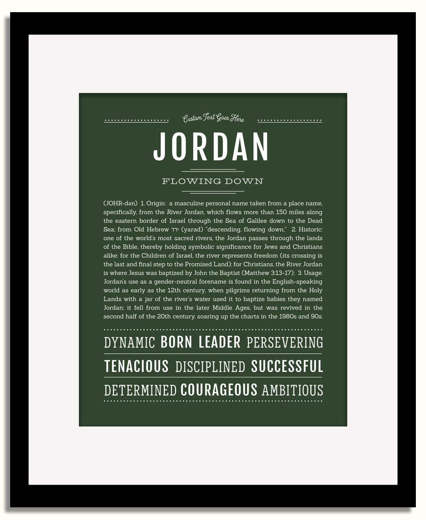 Frame Options | Deep Forest | Black Frame, Matted