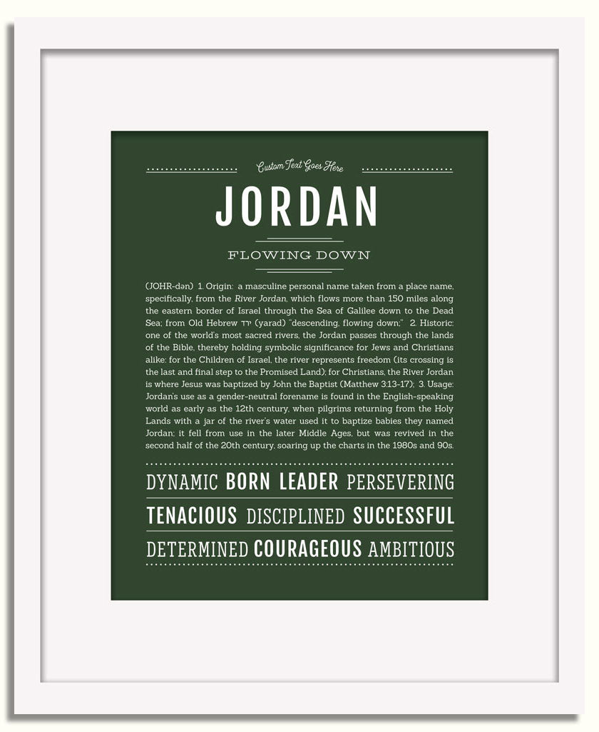 Frame Options | Deep Forest | White Frame, Matted