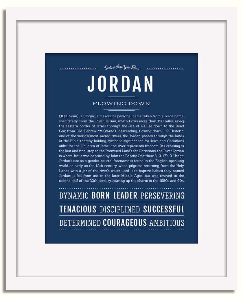 Frame Options | Midnight Blue | White Frame, Matted