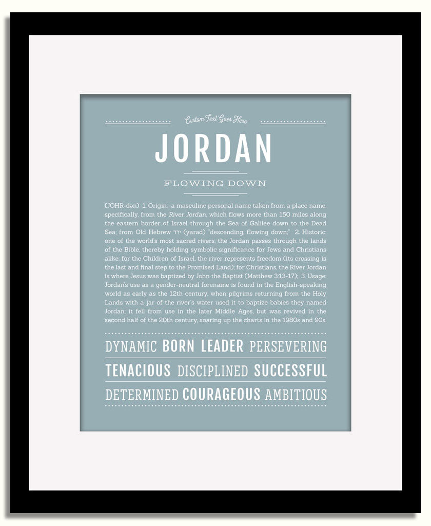 Frame Options | Powder Blue | Black Frame, Matted