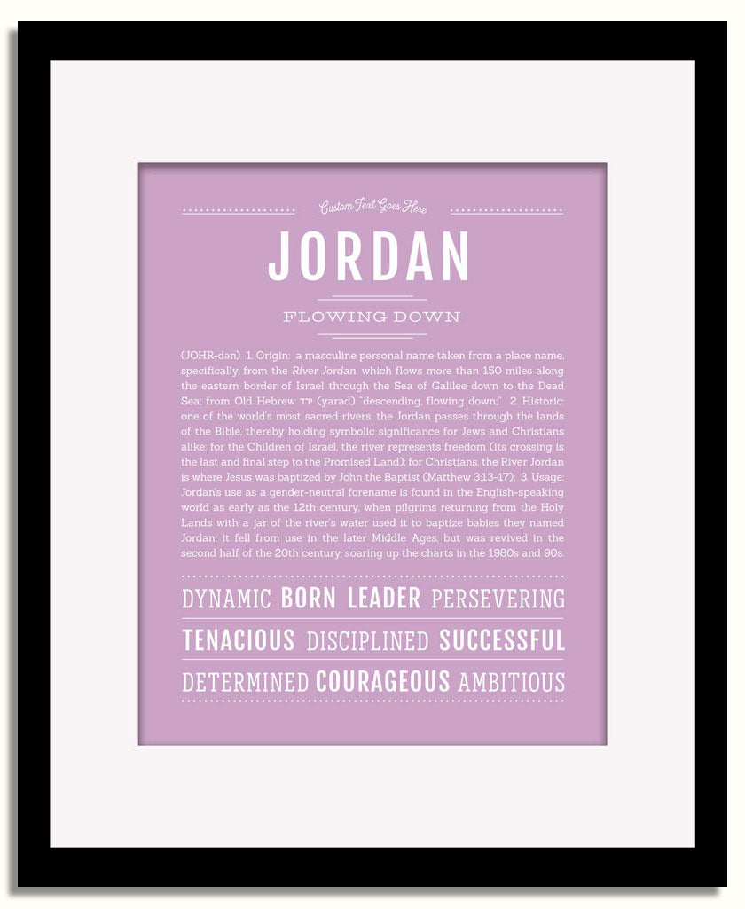 Frame Options | Lilac | Black Frame, Matted