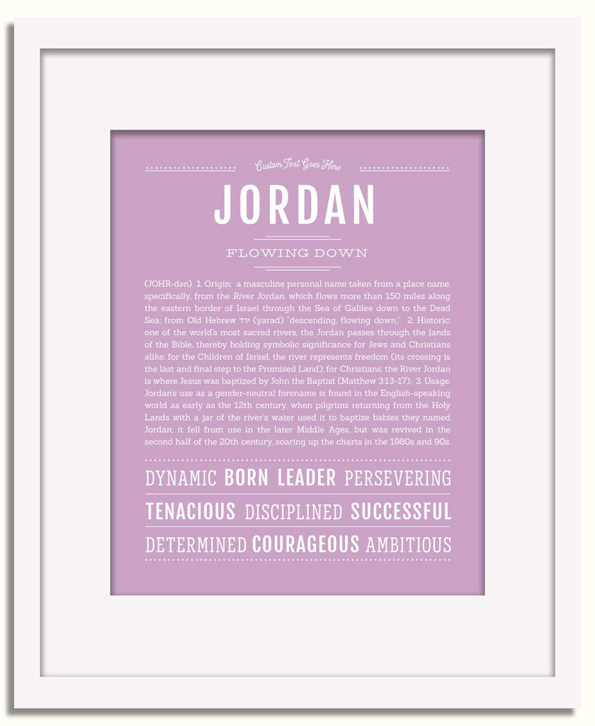 Frame Options | Lilac | White Frame, Matted