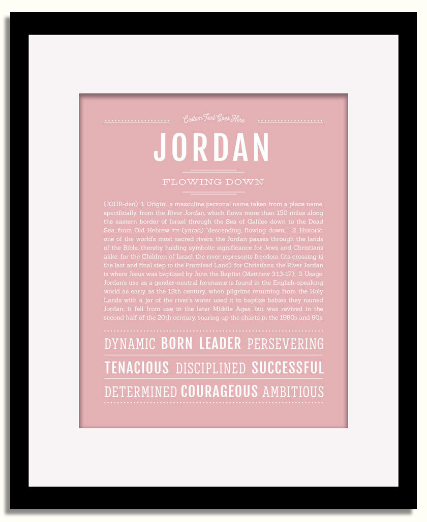 Frame Options | Dusty Rose | Black Frame, Matted
