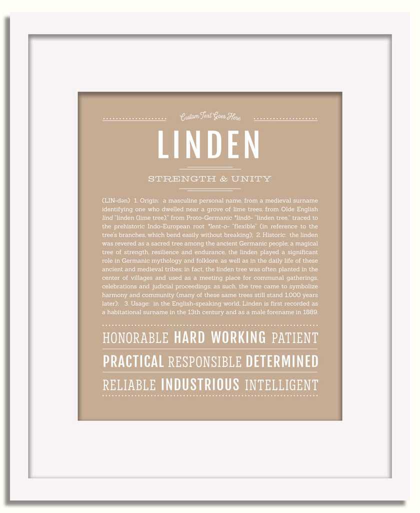 Frame Options | Tan | White Frame, Matted
