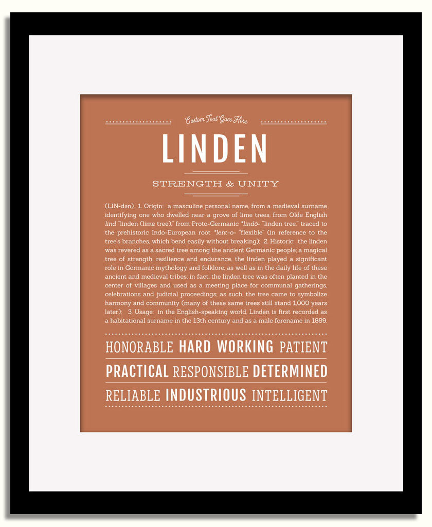 Frame Options | Terra Cotta | Black Frame, Matted