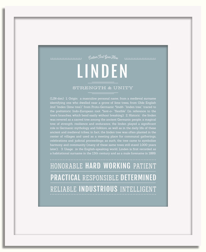 Frame Options | Powder Blue | White Frame, Matted