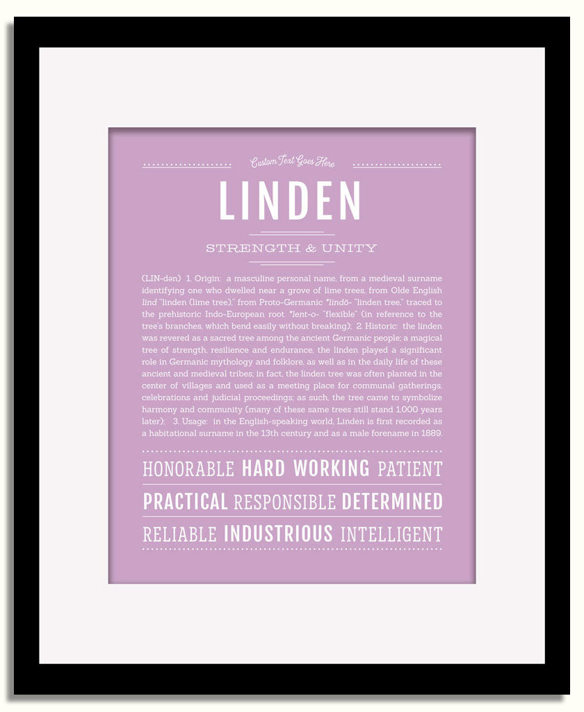 Frame Options | Lilac | Black Frame, Matted