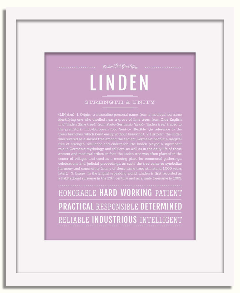 Frame Options | Lilac | White Frame, Matted