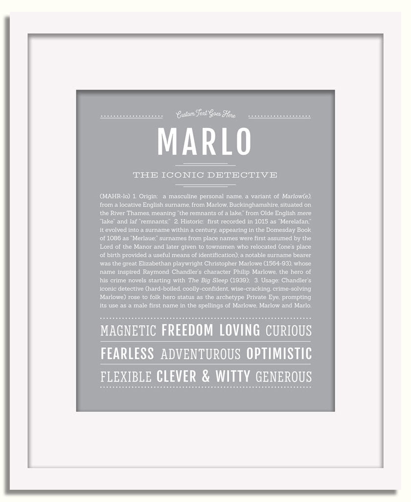 Frame Options | Light Gray | White Frame, Matted