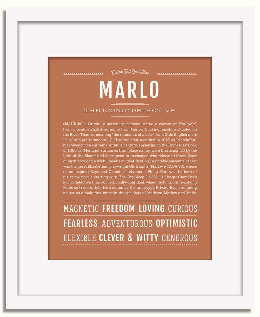 Frame Options | Terra Cotta | White Frame, Matted