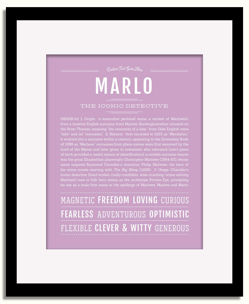 Frame Options | Lilac | Black Frame, Matted
