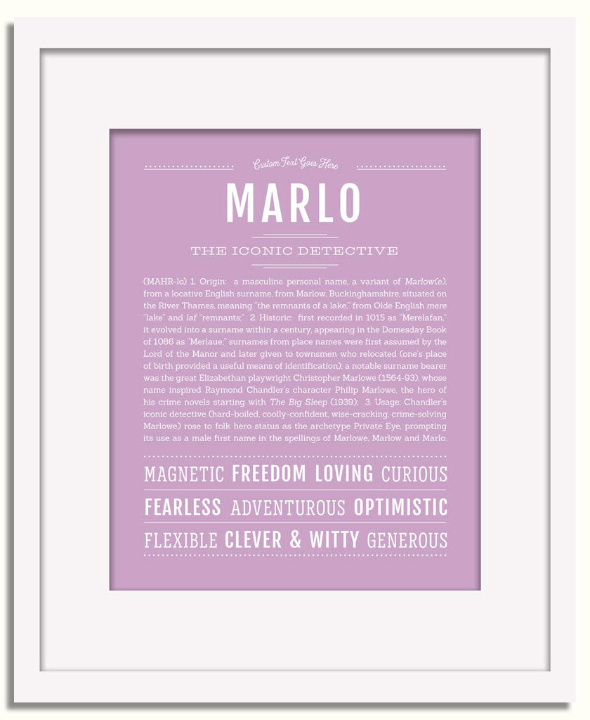 Frame Options | Lilac | White Frame, Matted