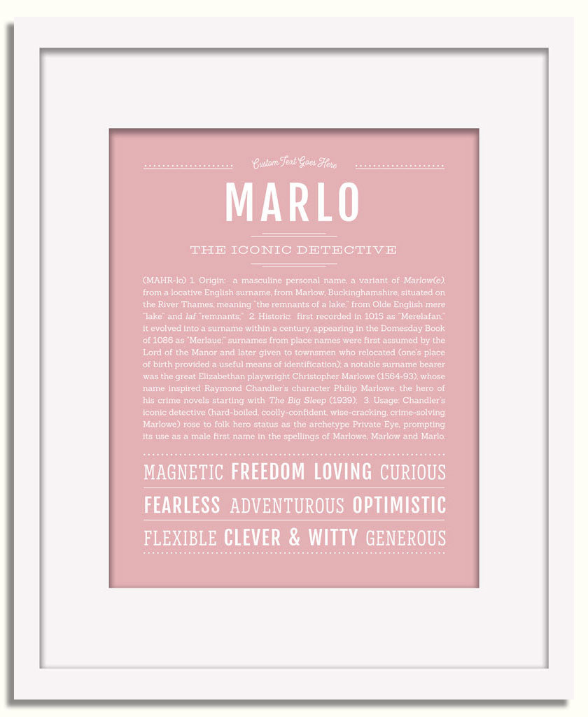 Frame Options | Dusty Rose | White Frame, Matted
