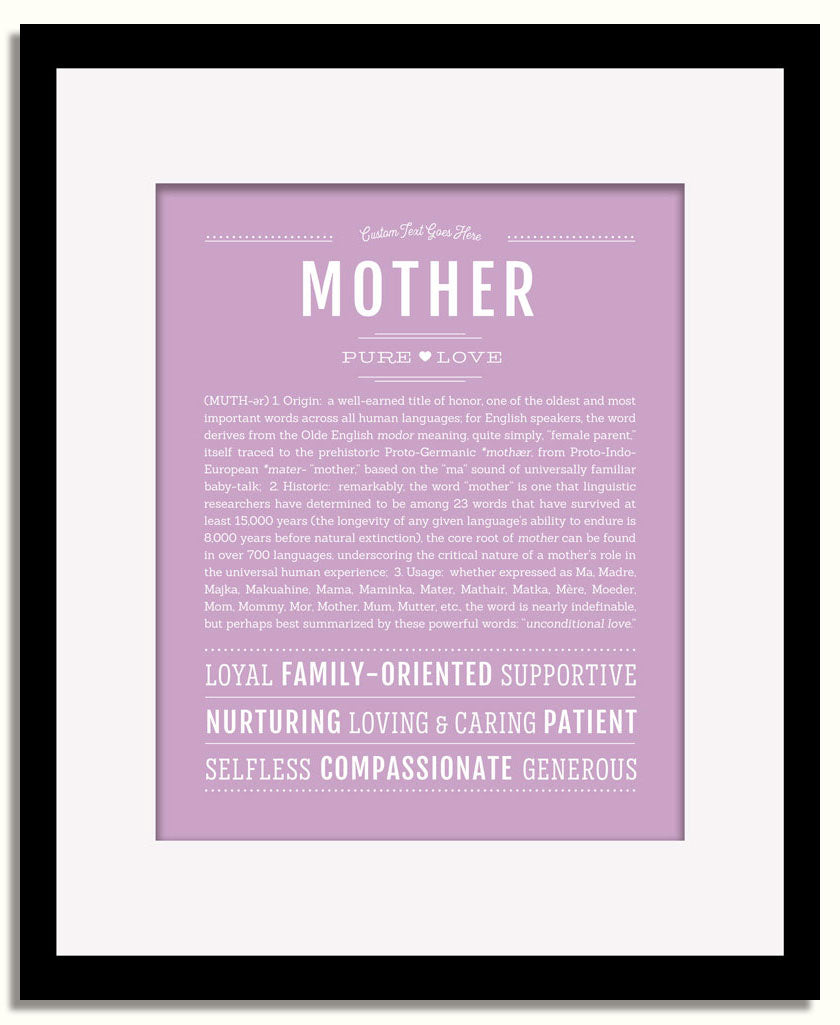 Frame Options | Lilac | Black Frame, Matted