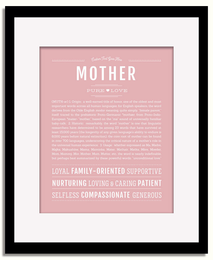 Frame Options | Dusty Rose | Black Frame, Matted