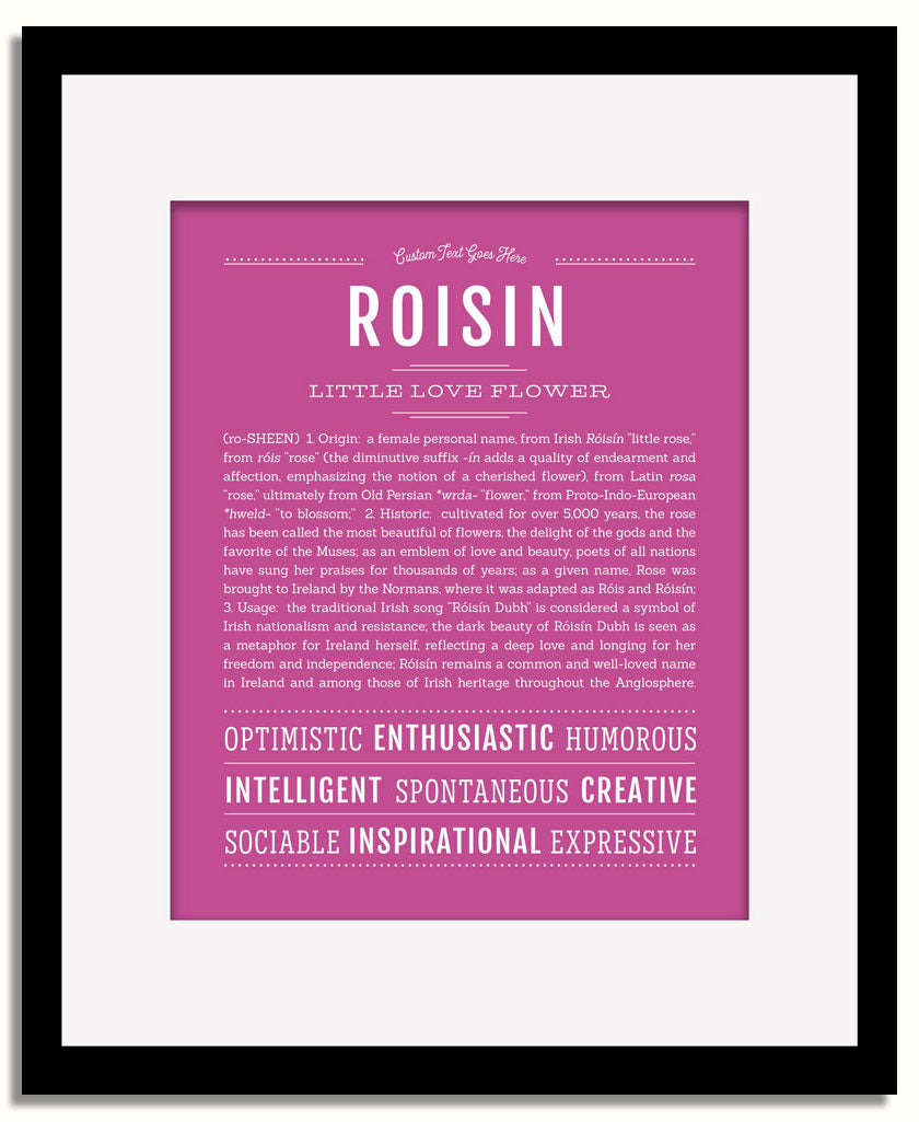 Frame Options | Dark Pink | Black Frame, Matted