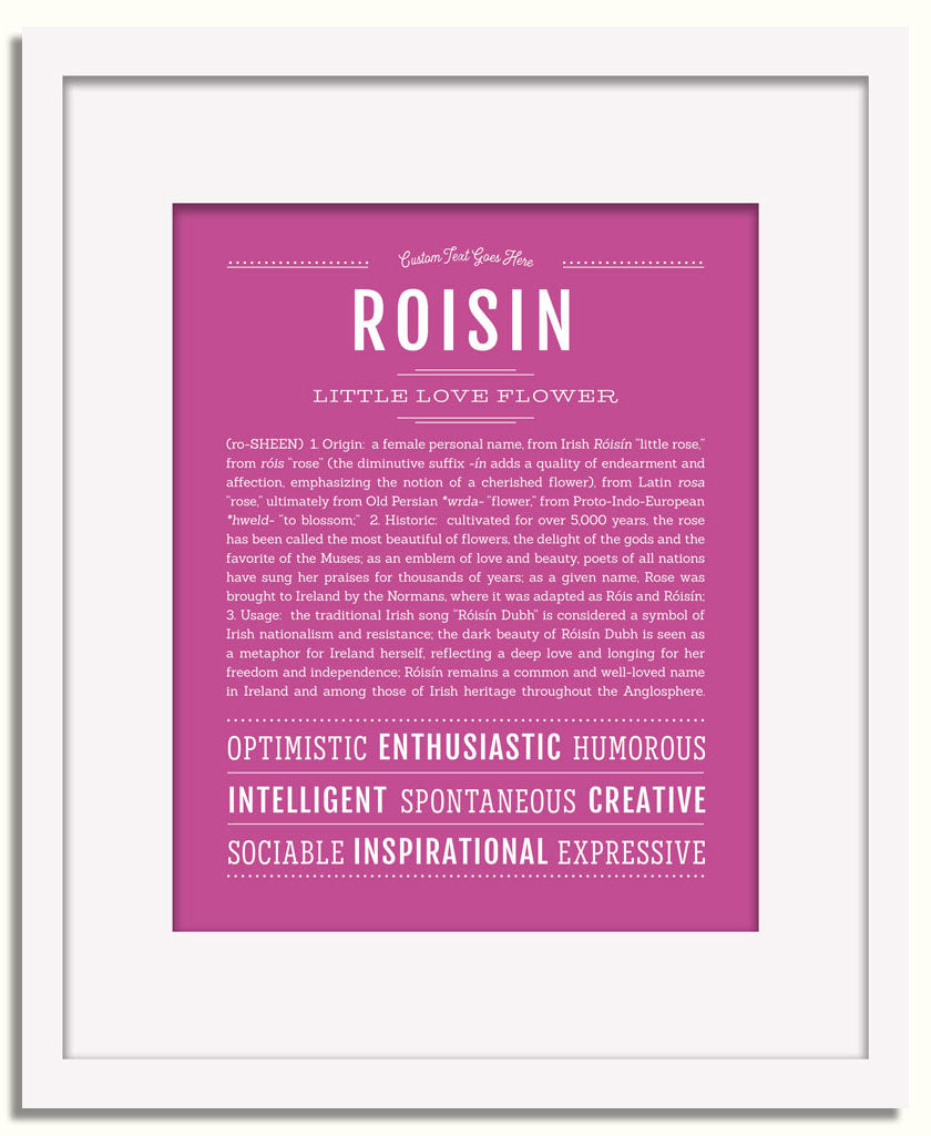 Frame Options | Dark Pink | White Frame, Matted