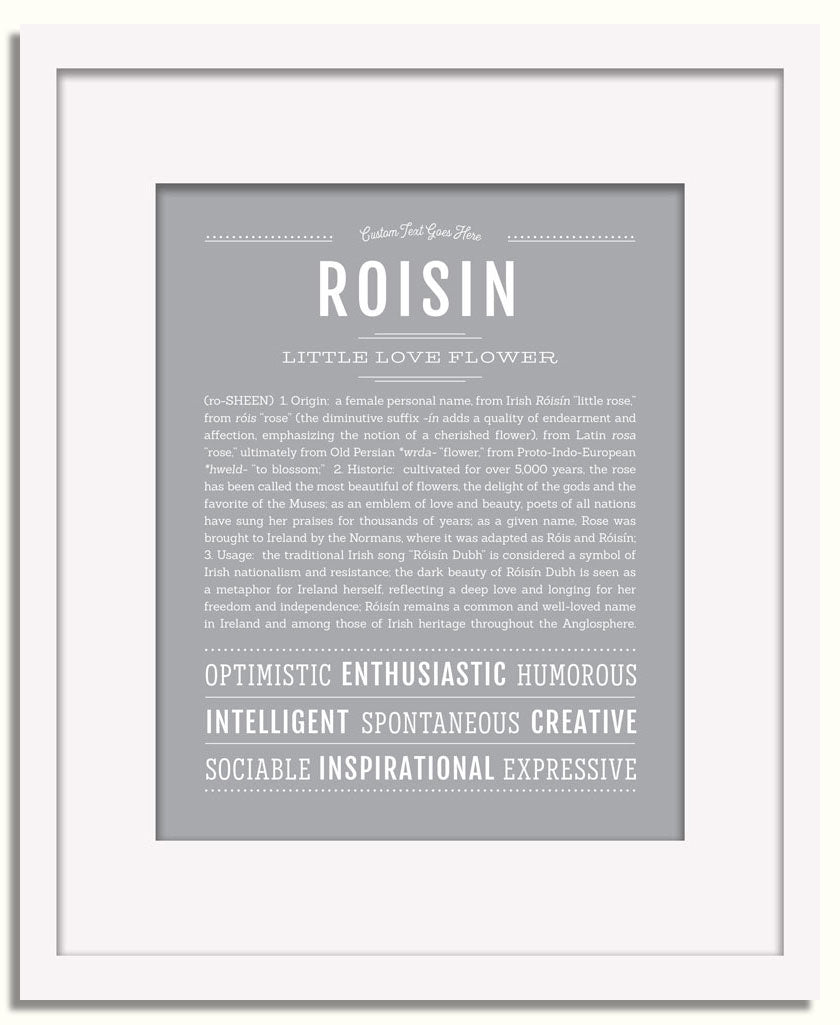Frame Options | Light Gray | White Frame, Matted