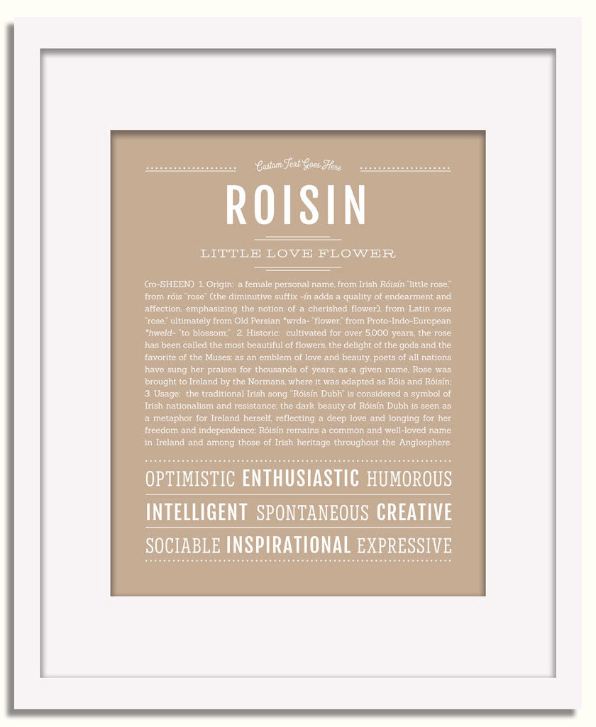 Frame Options | Tan | White Frame, Matted