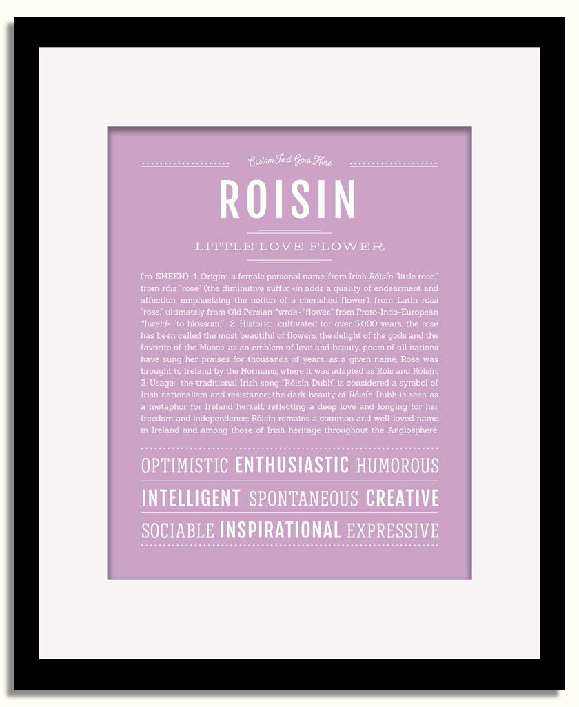 Frame Options | Lilac | Black Frame, Matted