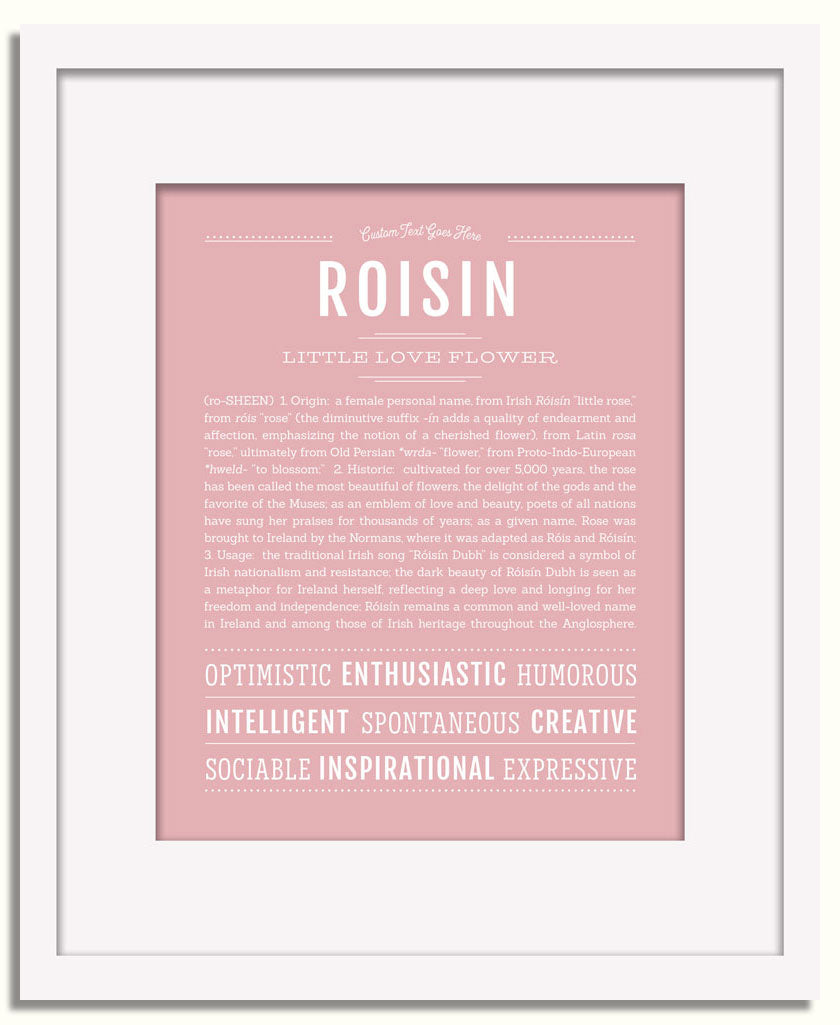 Frame Options | Dusty Rose | White Frame, Matted