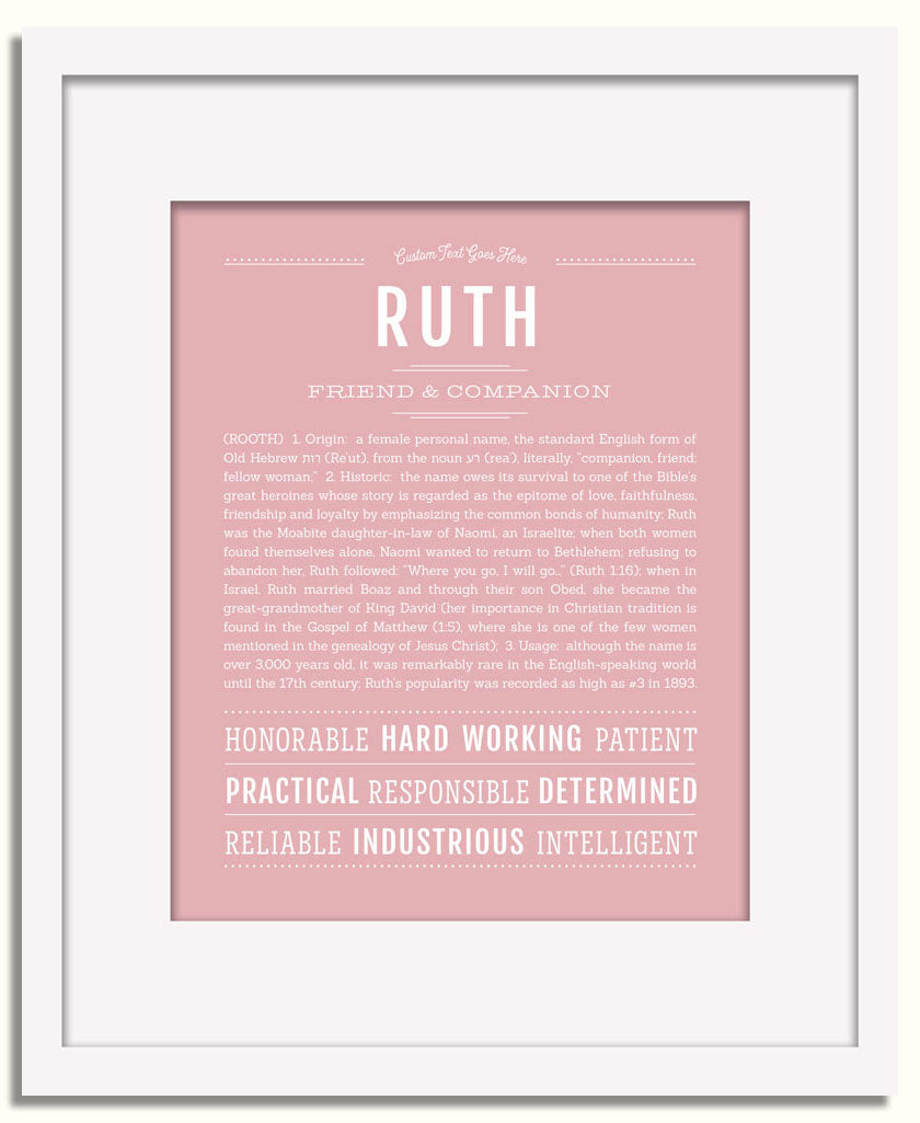 Frame Options | Dusty Rose | White Frame, Matted
