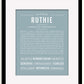 Frame Options | Powder Blue | Black Frame, Matted