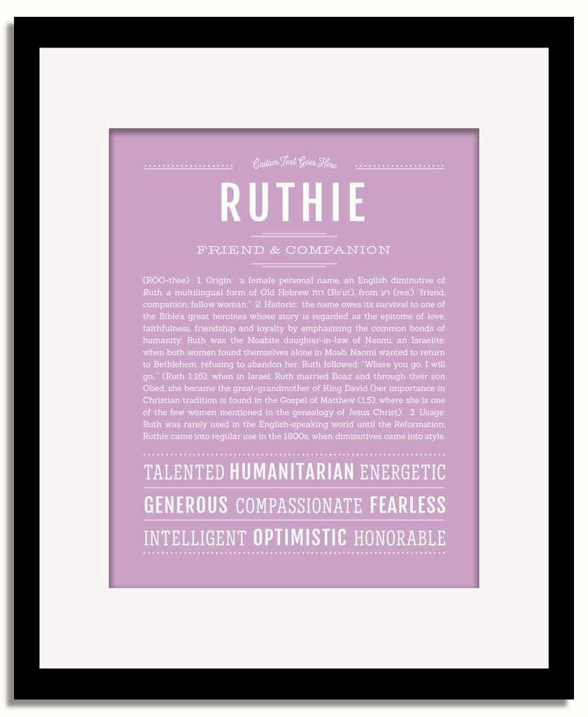 Frame Options | Lilac | Black Frame, Matted