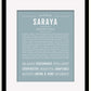 Frame Options | Powder Blue | Black Frame, Matted