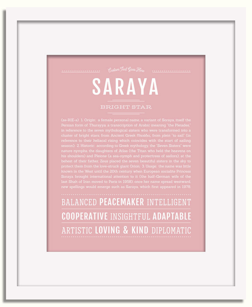 Frame Options | Dusty Rose | White Frame, Matted