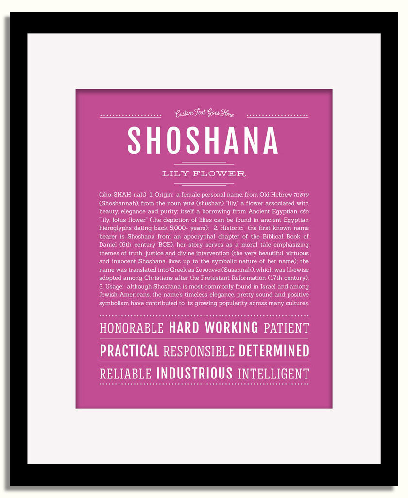 Frame Options | Dark Pink | Black Frame, Matted