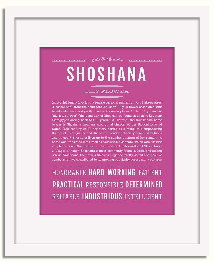 Frame Options | Dark Pink | White Frame, Matted
