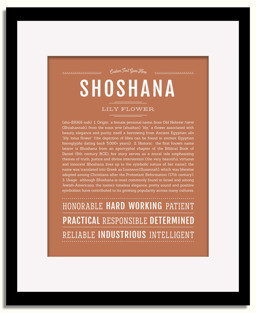 Frame Options | Terra Cotta | Black Frame, Matted
