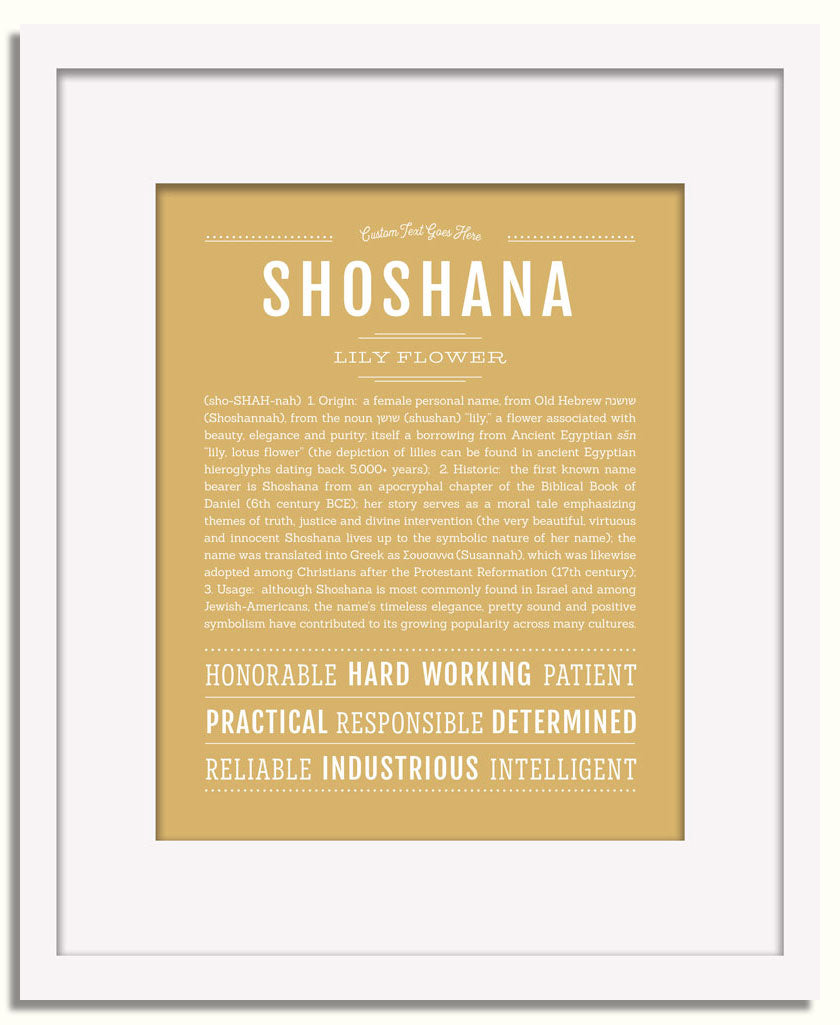 Frame Options | Matte Gold | White Frame, Matted