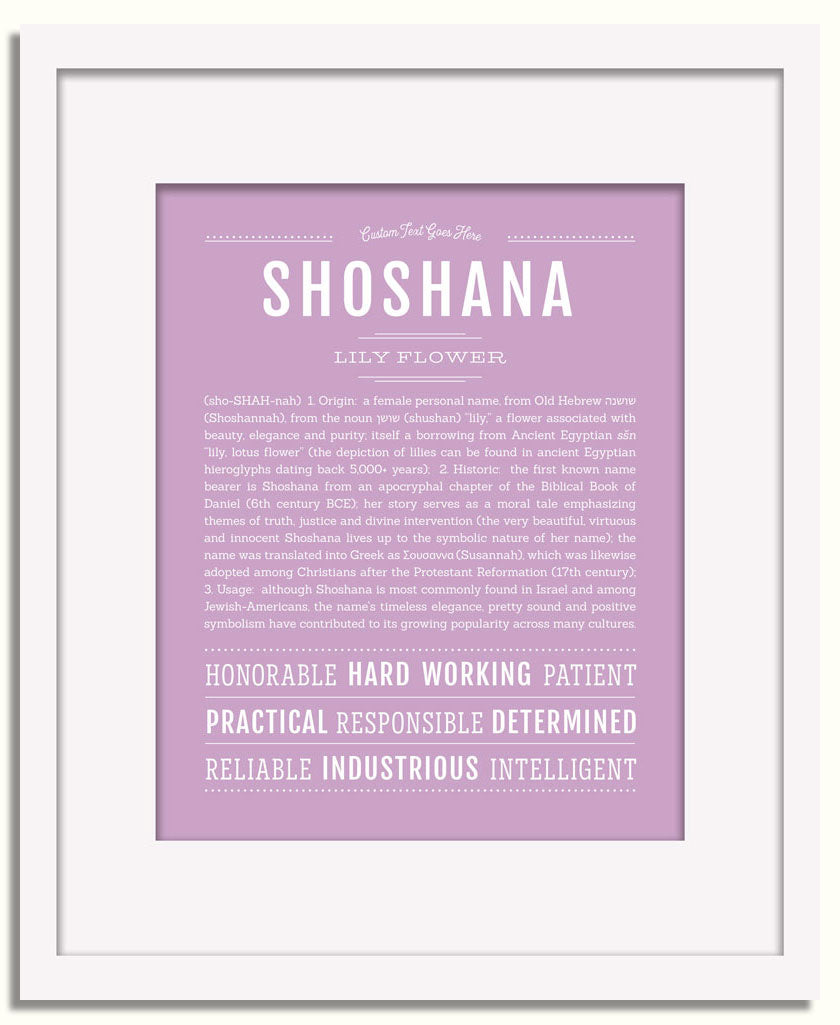 Frame Options | Lilac | White Frame, Matted