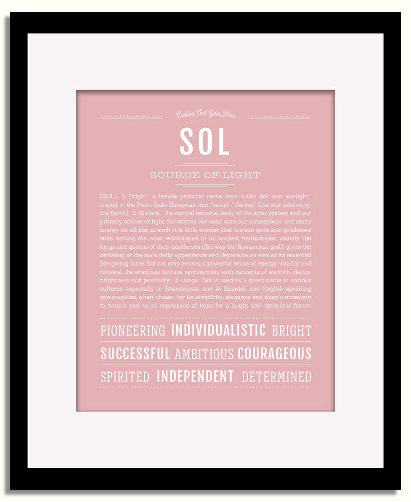 Frame Options | Dusty Rose | Black Frame, Matted