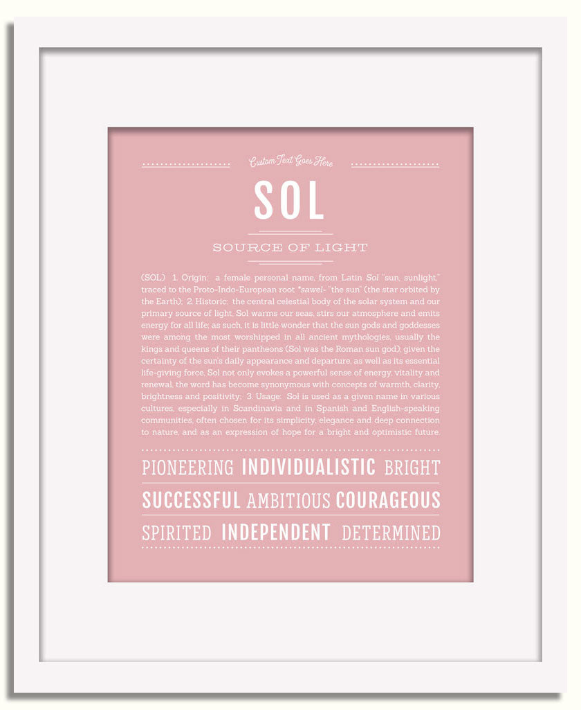 Frame Options | Dusty Rose | White Frame, Matted