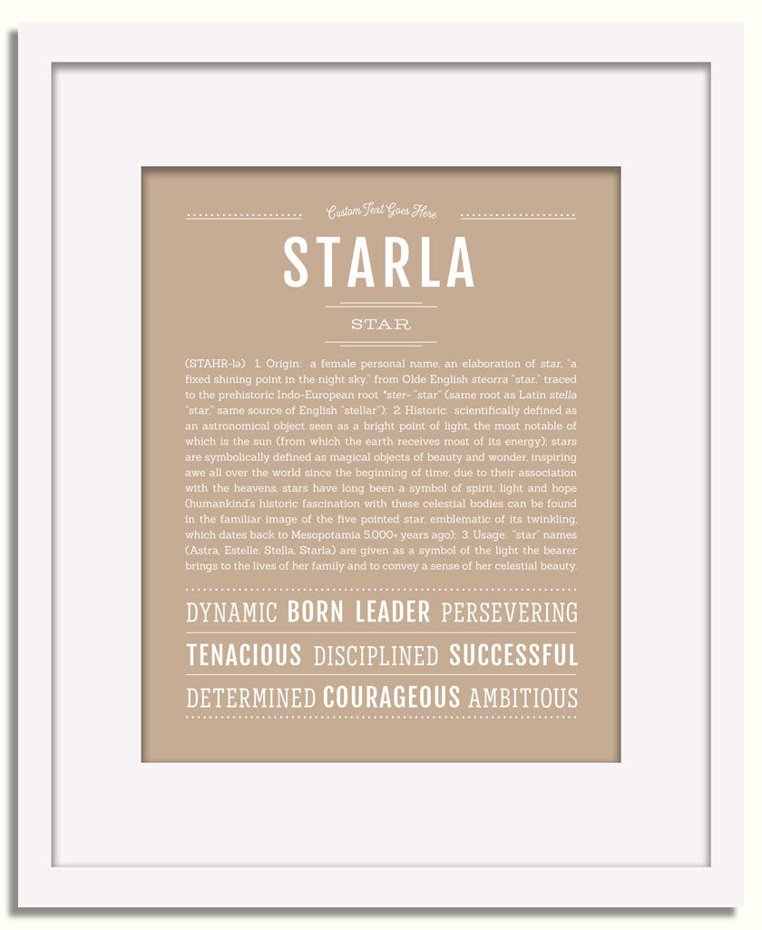 Frame Options | Tan | White Frame, Matted
