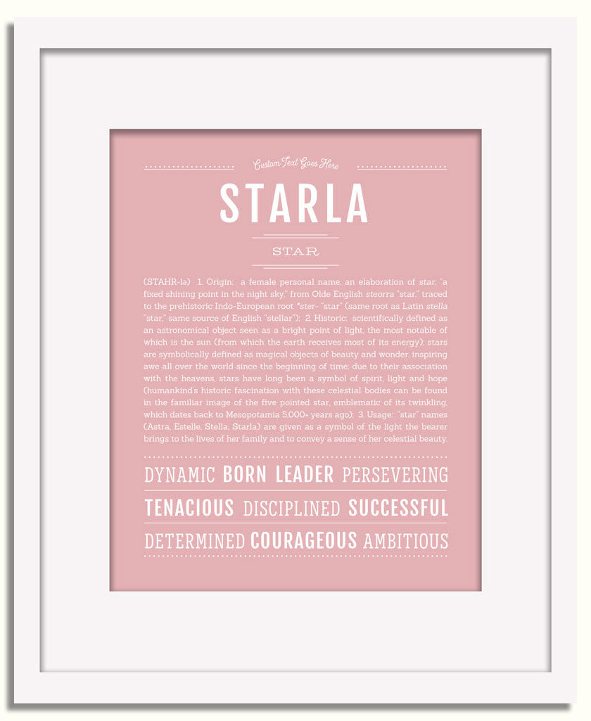 Frame Options | Dusty Rose | White Frame, Matted