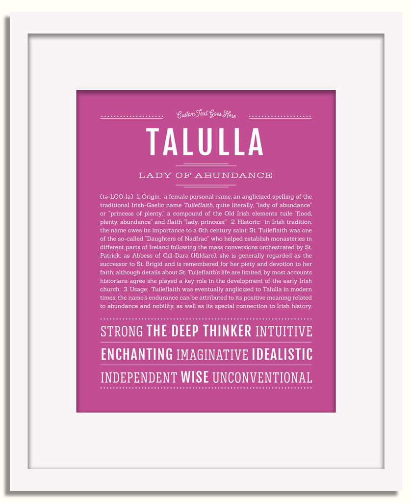 Frame Options | Dark Pink | White Frame, Matted