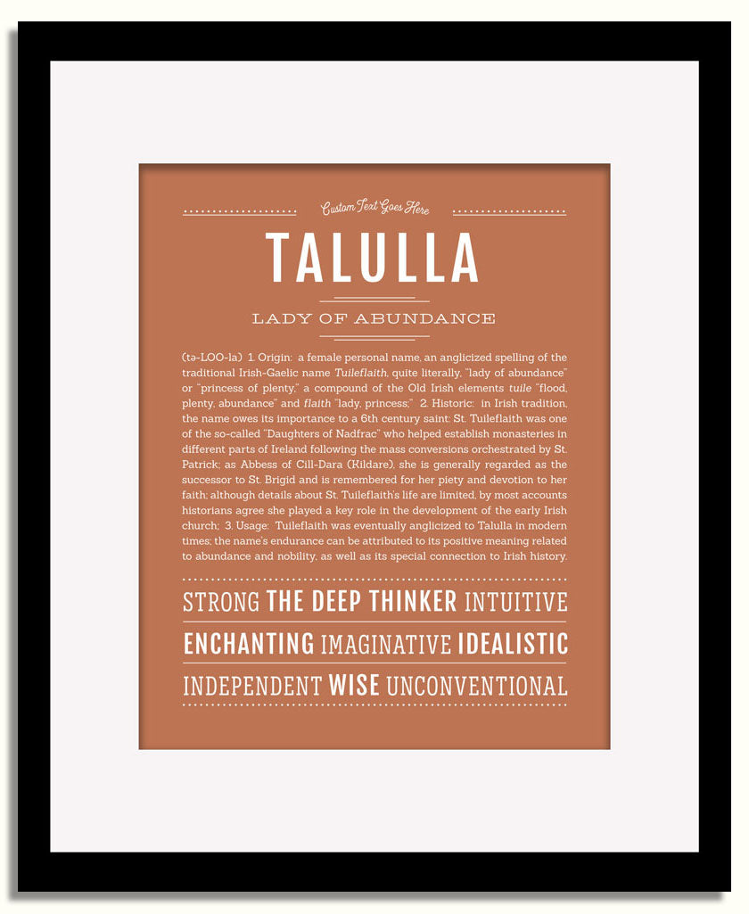 Frame Options | Terra Cotta | Black Frame, Matted