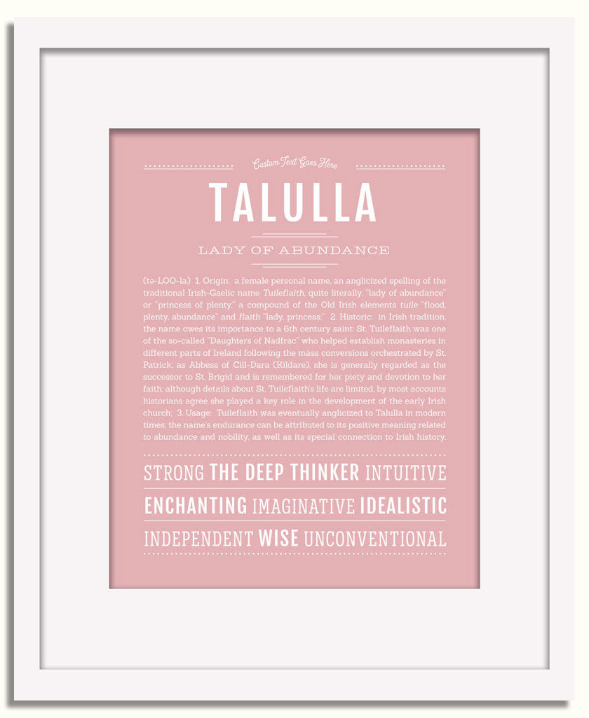 Frame Options | Dusty Rose | White Frame, Matted