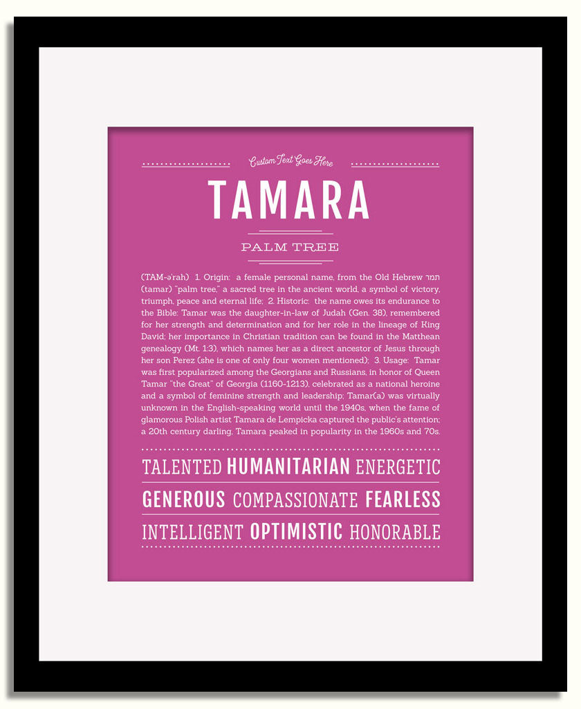 Frame Options | Dark Pink | Black Frame, Matted