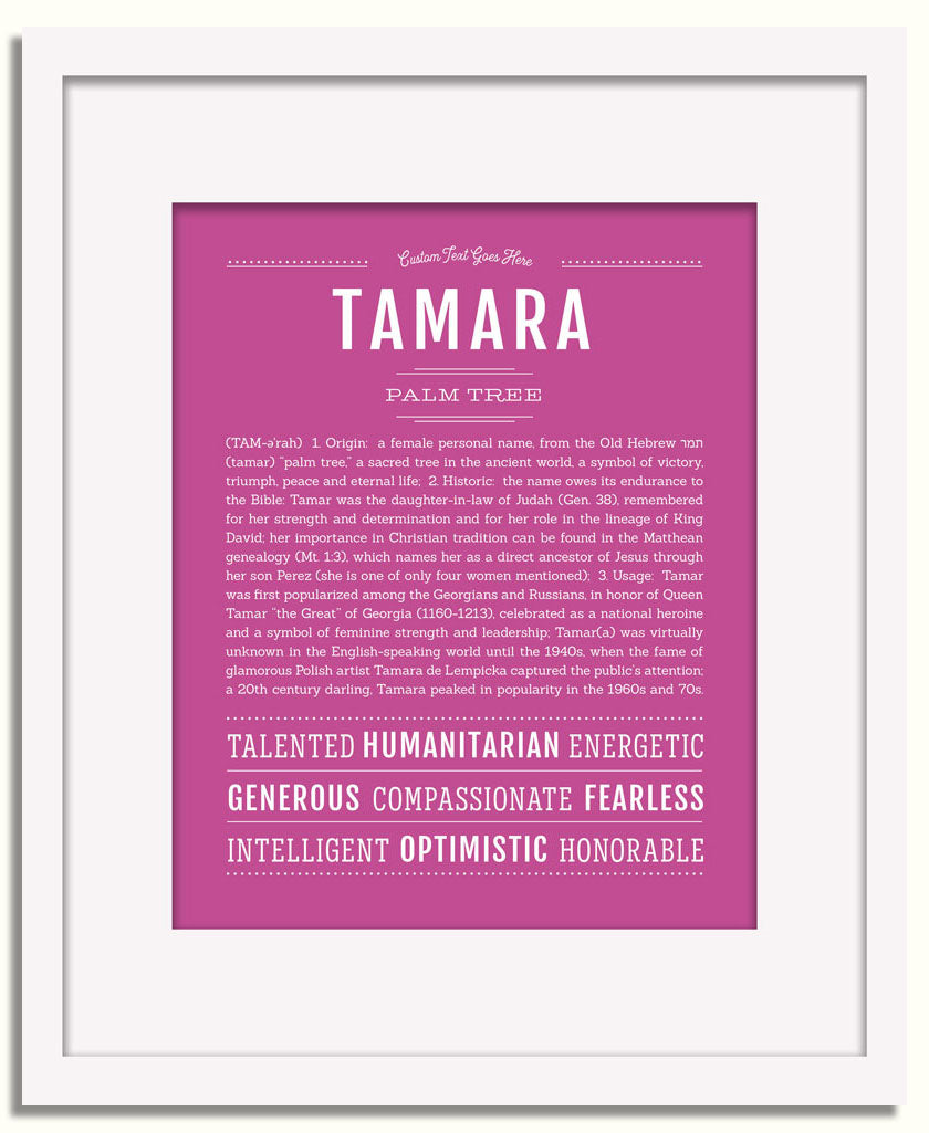 Frame Options | Dark Pink | White Frame, Matted